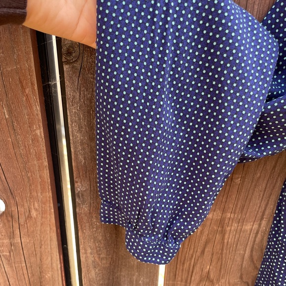 TOMMY HILFIGER | Women’s Blue Polka Dot Tunic Blouse - Picture 5 of 6